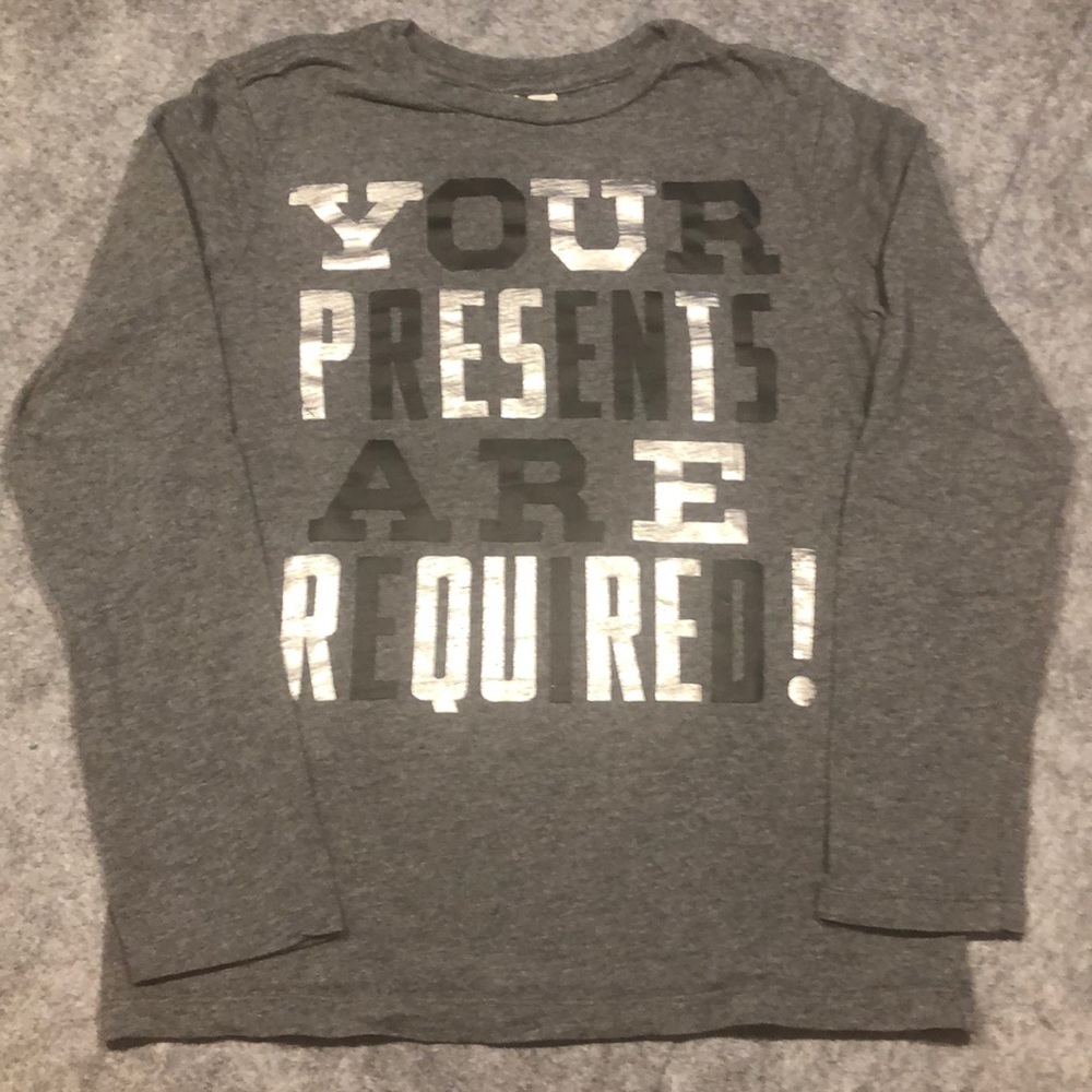 GAP kids long sleeve gray tee Size L